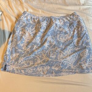 Light Blue Paisley Print Women's Golf or Tennis Skirt